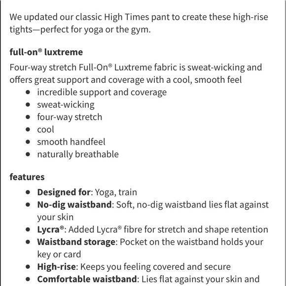 Lululemon Wunder Under High Rise 7/8 Luxtreme 25” - Picture 17 of 17